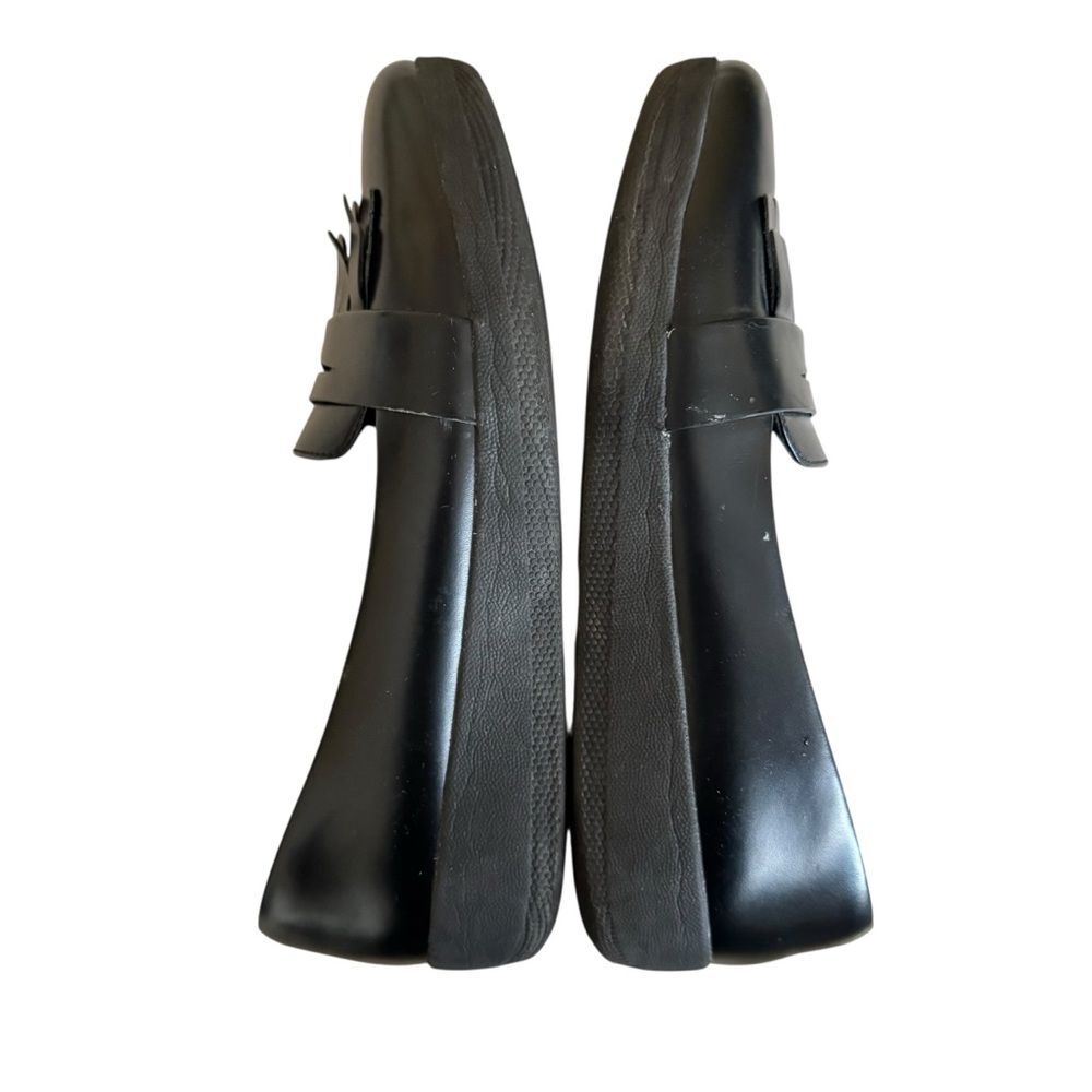 Fitflop Black Leather Slip-On Fringey Sneakerloafer Women's Size 9 - Picture 5 of 7